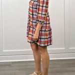 The Tory Dress - Coastal Plaid Short Dresses Smith & Quinn