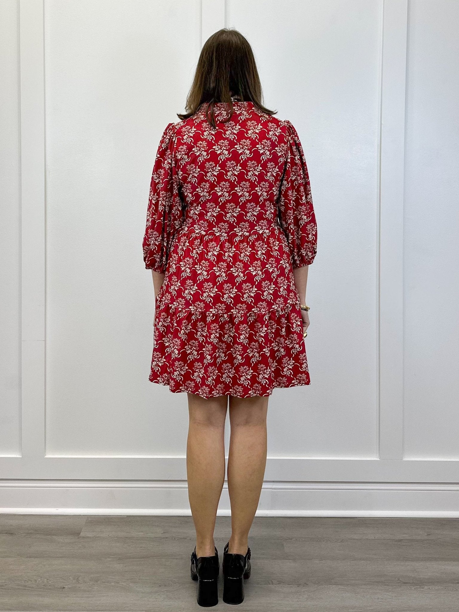 The Tory Dress - Ribbon Bouquet Red - Sugar Babies Children's Boutique/Meg's Shoppe