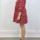 The Tory Dress - Ribbon Bouquet Red - Sugar Babies Children's Boutique/Meg's Shoppe