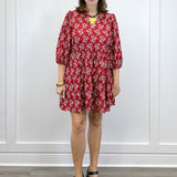 The Tory Dress - Ribbon Bouquet Red - Sugar Babies Children's Boutique/Meg's Shoppe
