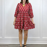 The Tory Dress - Ribbon Bouquet Red - Sugar Babies Children's Boutique/Meg's Shoppe