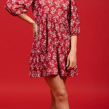 The Tory Dress - Ribbon Bouquet Red - Sugar Babies Children's Boutique/Meg's Shoppe