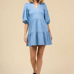 The Tory Ponte Dress - Oxford Short Dresses Smith & Quinn