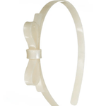Thin Bow Pearl White Headband Kids Hair Accessories Lilies & Roses