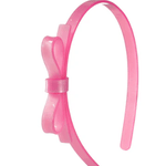 Thin Bow Pink Satin Headband Kids Hair Accessories Lilies & Roses