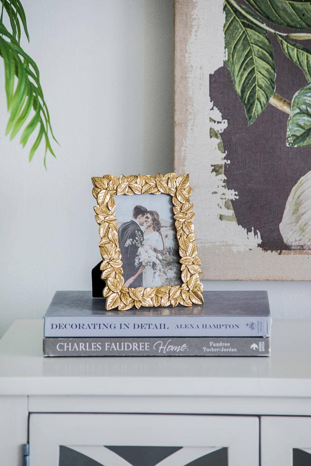 Thin Stacked Leaf Gold Frame - 4x6" Home Decor A&B Home Group Inc.