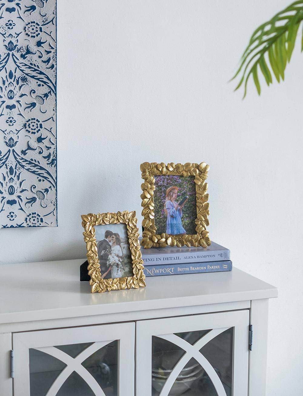 Thin Stacked Leaf Gold Frame - 4x6" Home Decor A&B Home Group Inc.