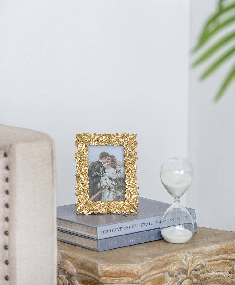 Thin Stacked Leaf Gold Frame - 4x6" Home Decor A&B Home Group Inc.