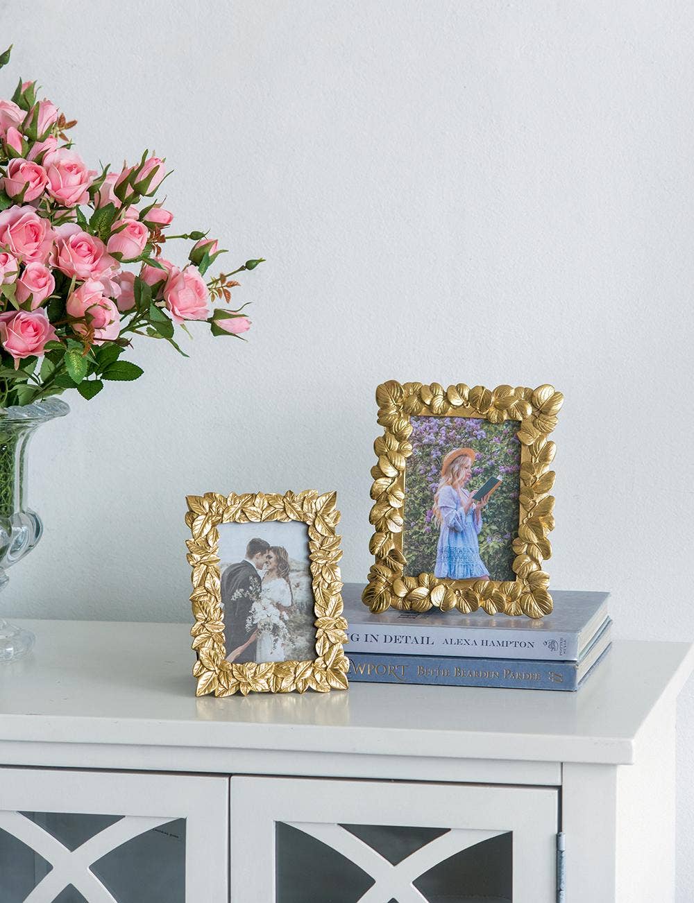 Thin Stacked Leaf Gold Frame - 4x6" Home Decor A&B Home Group Inc.