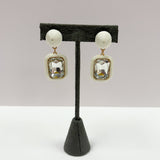 Thread Wrapped Drop Earring - White Earrings Sugar Babies Children's Boutique/Meg's Shoppe