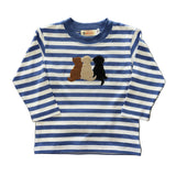 Three Labs Tshirt - Dk. Chambray/White Stripe Boys Tees Luigi