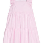 Tiered Katie Dress - Lt. Pink Seersucker Gingham Girls Occasion Dresses Little English