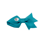 Tiny Grosgrain Fish Hair Clip - Navajo Turquoise Kids Hair Accessories Wee Ones