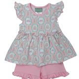 Townes Twirl Short Set - Sand Castle Girls Sets Sage & Lilly