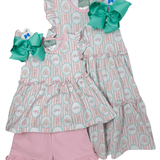 Townes Twirl Short Set - Sand Castle Girls Sets Sage & Lilly