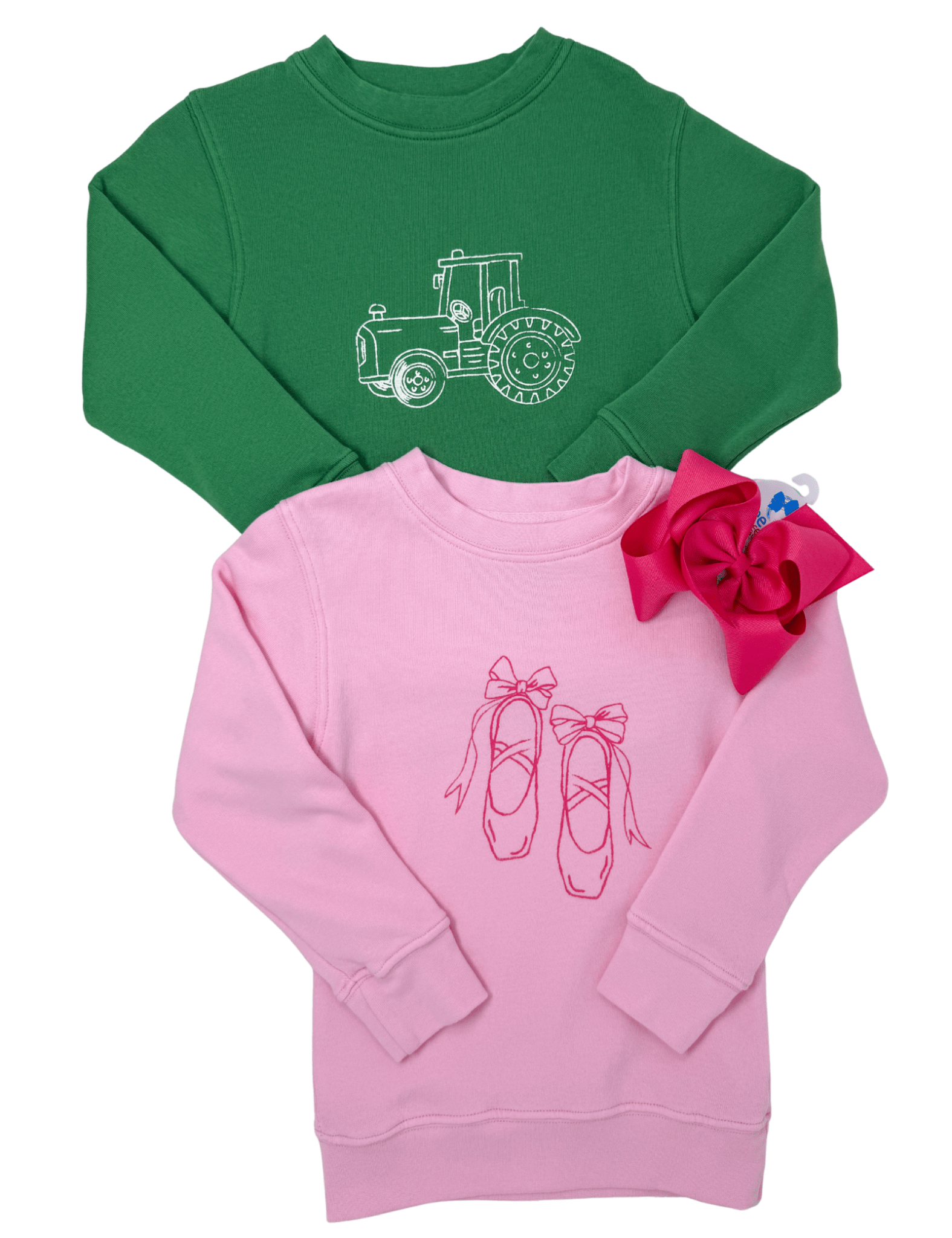 Tractor Sweatshirt - Green Boys Sweaters + Sweatshirts Mustard & Ketchup