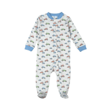 Tractors Pima Zipper Footie - Sugar Babies Children's Boutique/Meg's Shoppe
