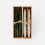 Tree Taper Candle - White/Green Seasonal One Hundred 80 Degrees