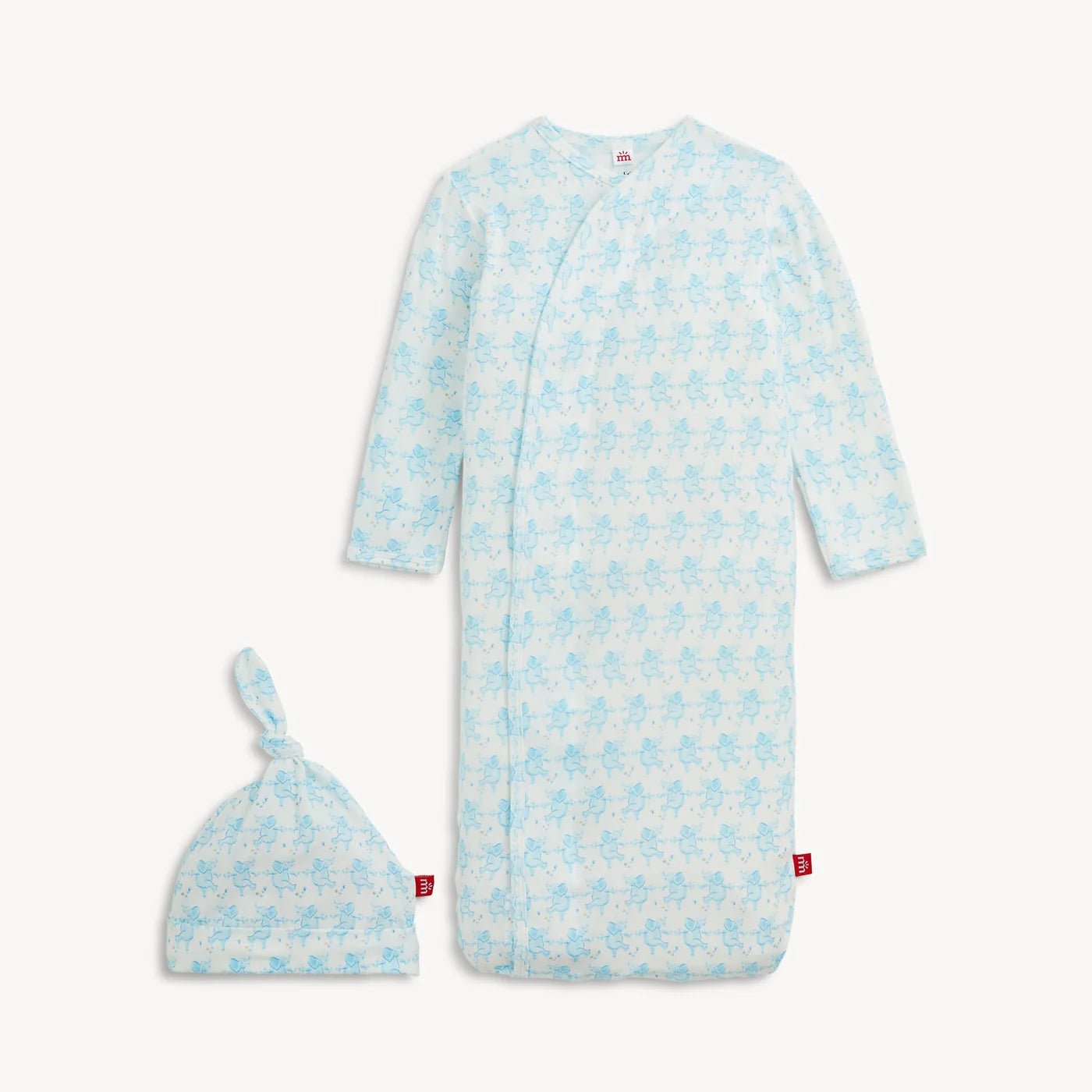 Trunkettes Blue Modal Gown & Hat Set Baby Sleepwear Magnetic Me