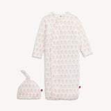 Trunkettes Pink Modal Gown & Hat Set Baby Sleepwear Magnetic Me