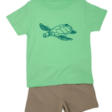 Turtle S/S Shirt - Island Reef Boys Shirts + Polos Mustard & Ketchup