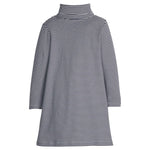 Turtleneck Dress - Navy Stripe Girls Play Dresses Little English