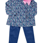 Twiggy Cords - Navy Corduroy Girls Pants + Leggings Bisby