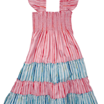 Twirl Dress - Watercolor Multi Stripe Girls Play Dresses Bisby