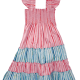 Twirl Dress - Watercolor Multi Stripe Girls Play Dresses Bisby