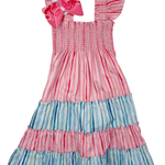 Twirl Dress - Watercolor Multi Stripe Girls Play Dresses Bisby