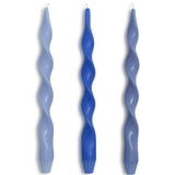 Twist & Glow Blue Hue 12" Tapers Candles Two's Company