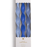 Twist & Glow Blue Hue 12" Tapers Candles Two's Company