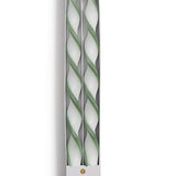 Twist & Glow Green Ribbon Tapers Candles Two's Company