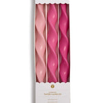 Twist & Glow Pink Hue 12" Tapers Candles Two's Company