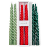 Twist Taper Candles Set of 2 - Assorted Seasonal Two's Company