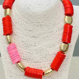 Two Tone Necklace - Pink/Red Bracelets TWO FORTY TWO