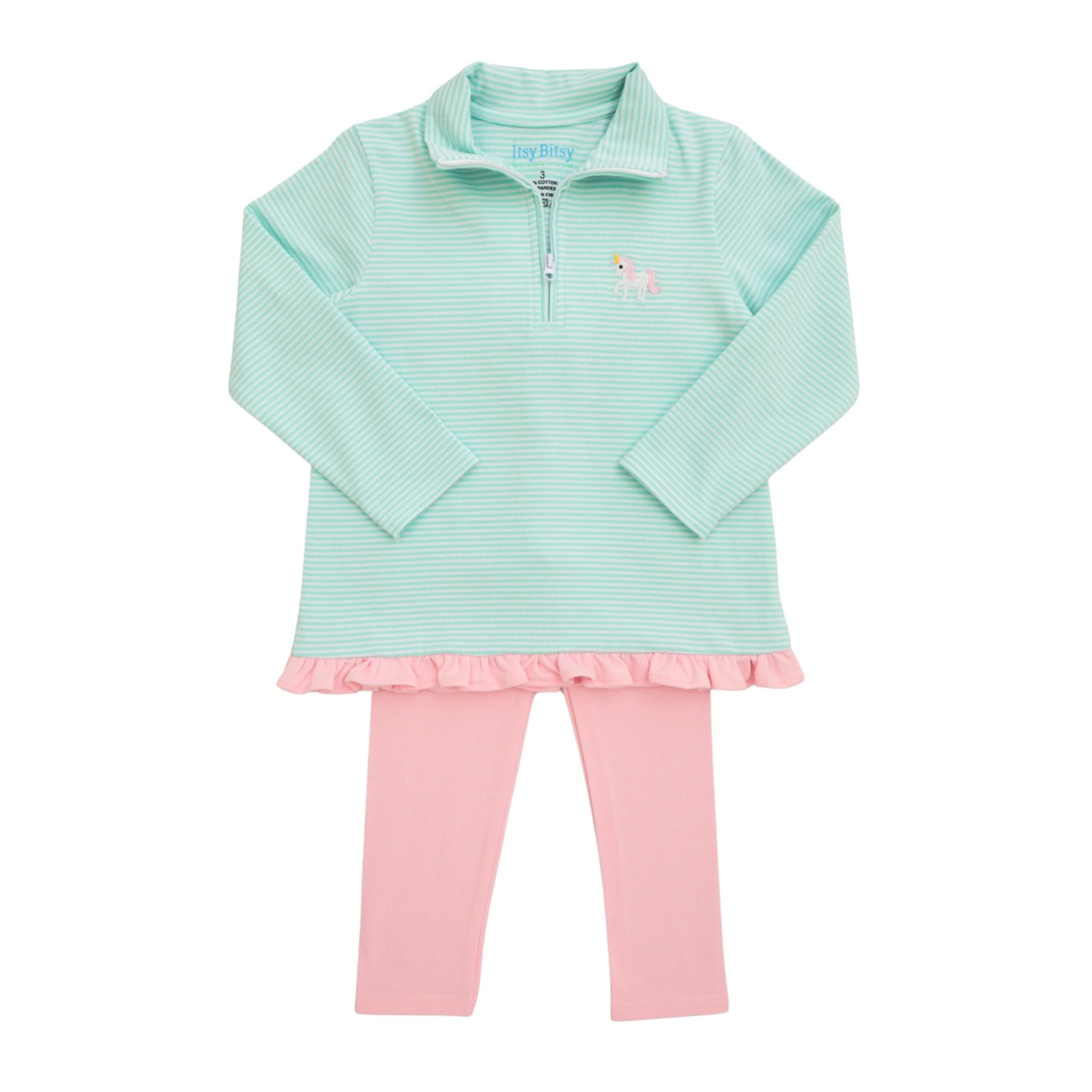 Unicorn 1/4 Zip Pullover Set Girls Sets Itsy Bitsy
