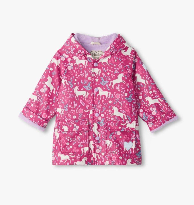 Unicorn Forest Snap Rain Coat Girls Outerwear Hatley