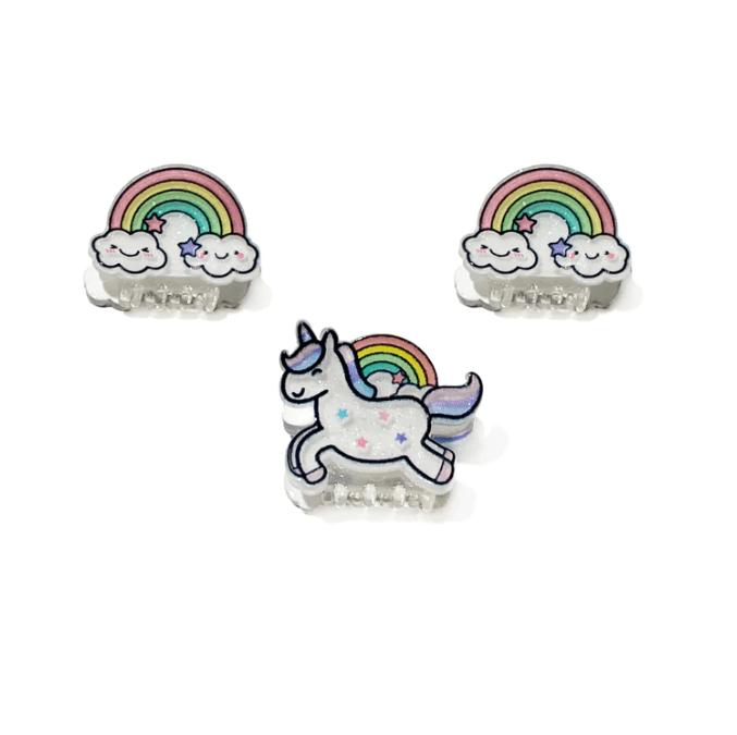 Unicorn Rainbow Mini Hair Clips Kids Jewelry Great Pretenders