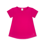 Bridget Basic Tee - Power Pink Girls Tops + Tees Set Athleisure