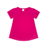 Bridget Basic Tee - Power Pink Girls Tops + Tees Set Athleisure