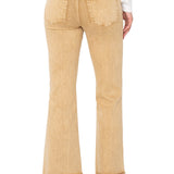 Hannah Crop Flare w/ Fray - Mineral Gold Jeans Liverpool