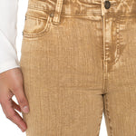 Hannah Crop Flare w/ Fray - Mineral Gold Jeans Liverpool