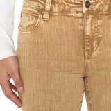 Hannah Crop Flare w/ Fray - Mineral Gold Jeans Liverpool