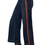 Stride Wide Leg w/ Velvet Trim - Eastmoor Jeans Liverpool