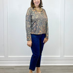 V-Neck Knit Top w/ Side Slits - Turmeric Tops Tribal