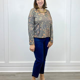 V-Neck Knit Top w/ Side Slits - Turmeric Tops Tribal
