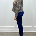 V-Neck Knit Top w/ Side Slits - Turmeric Tops Tribal