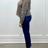 V-Neck Knit Top w/ Side Slits - Turmeric Tops Tribal