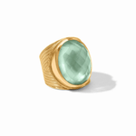 Verona Statement Ring Gold Iridescent Aquamarine Blue - Size 8 Rings Julie Vos